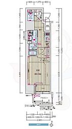 フェニックス新大阪 1Kの間取図画像