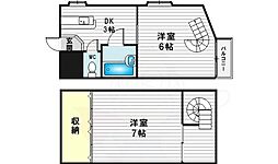 エクト2 2DKの間取図画像