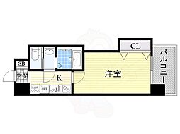 Luxe新大阪EAST2 1Kの間取図画像