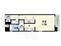 クレアート新大阪PanLoop ワンルームの間取図画像