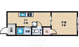 コーポサーティン 1DKの間取図画像