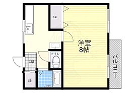 イーズマンション1 1Kの間取図画像