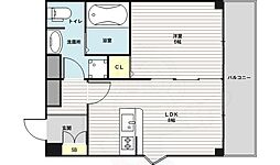 プランドール上新庄 1LDKの間取図画像