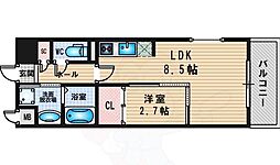 グランドステージ十三 1LDKの間取図画像