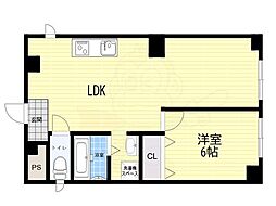 ダイヤモンドパレス 1LDKの間取図画像