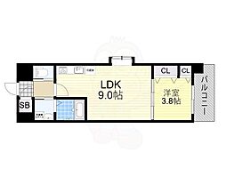 サンレムート.新大阪east 1LDKの間取図画像