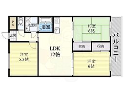 エレガンスクワタ 3LDKの間取図画像