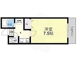 アーバンコートH.R.T. 1Kの間取図画像