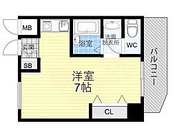 マインド3 ワンルームの間取図画像