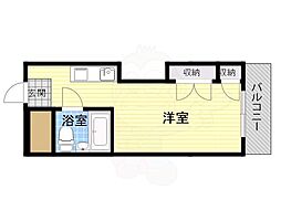 ピア土江PART2 ワンルームの間取図画像