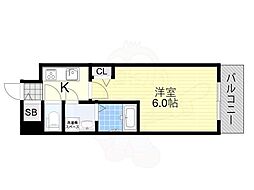 ファステート北大阪ラッセル ワンルームの間取図画像