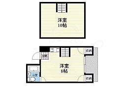 ショーエハイツ ワンルームの間取図画像