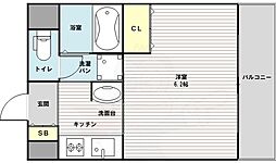エステムコート新大阪6エキスプレイス 1Kの間取図画像