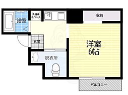 シティライフプレサンス新大阪 1Kの間取図画像