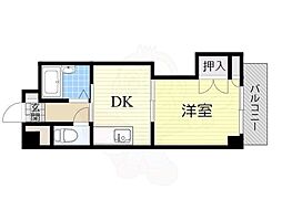 第2東三国グランドハイツ北 1DKの間取図画像
