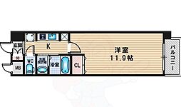 ラディアンス 1Kの間取図画像