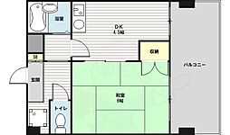 第5国本エレガンス新大阪 1DKの間取図画像