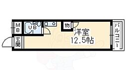 プロヴァンス ワンルームの間取図画像