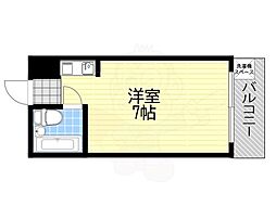ベストレジデンス上新庄 ワンルームの間取図画像