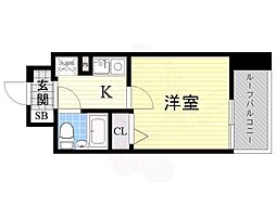 エスリード新大阪第7 1Kの間取図画像
