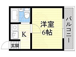 ファミリーハイツ 1Kの間取図画像