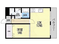 エクセルハイツ 1LDKの間取図画像