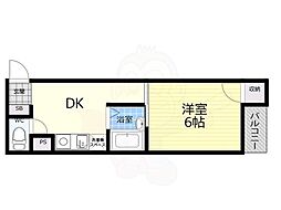 ボアミリッチ1 1Kの間取図画像