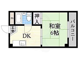 ビスタ新庄ハイツ3 1DKの間取図画像