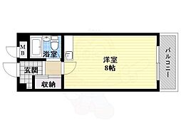 トッププラザ ワンルームの間取図画像
