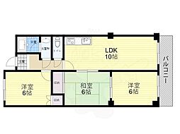 シャルル新大阪 3LDKの間取図画像