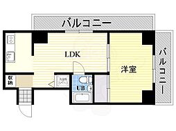 ネオハイツ新淀川 1LDKの間取図画像