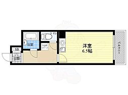 マイルド新大阪レジデンス3号館 ワンルームの間取図画像