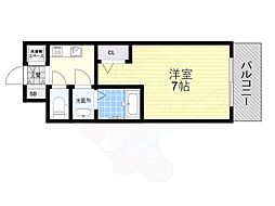 東三国Noah 1Kの間取図画像