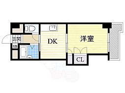 新大阪グランドハイツ北 1DKの間取図画像
