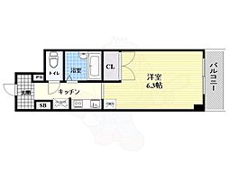 アミティエドミールマスミ 1Kの間取図画像