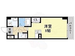 フローライト上新庄駅前 1Kの間取図画像