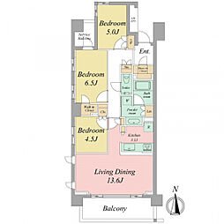 レジデンスコート練馬 3LDKの間取図画像