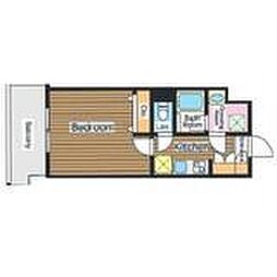 JU　GLOBAL　TOWER 6階1Kの間取り