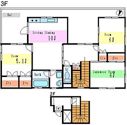 潮見ビル 3LDKの間取図画像