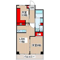 秀和第四東陽町レジデンス 2LDKの間取図画像