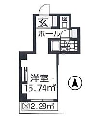ノーリーズン森下 ワンルームの間取図画像
