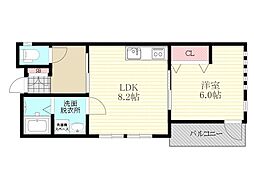 HOSOKAWA7 1階1LDKの間取り