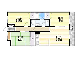 グランド・エム・ユー 5階3LDKの間取り