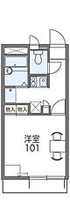 レオパレス豊里 1階1Kの間取り