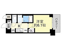 Osaka Metro御堂筋線 東三国駅 徒歩4分の賃貸マンション 8階1Kの間取り