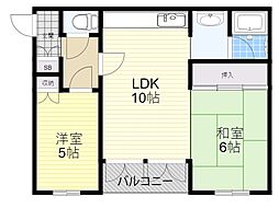アパートメントK 2LDKの間取図画像