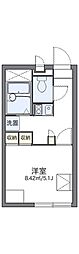 レオパレスクリスタル 1Kの間取図画像