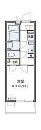 コンフォール東中島 1Kの間取図画像