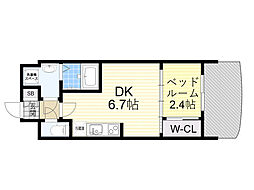 セレニテ新大阪アリエ 1DKの間取図画像