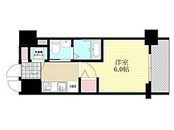 エスリード新北野 1Kの間取図画像
